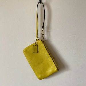 Yellow Coach Wristlet Clutch